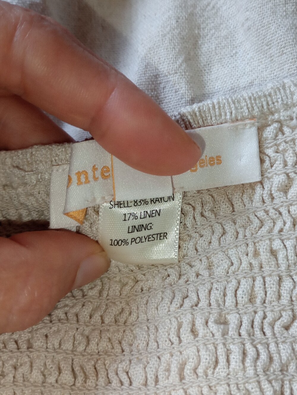 Monteau Linen Blend Button Front Midi Dress - Picture 7 of 7